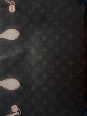 Louis Vuitton Monogram Canvas Tote with Pink Trim